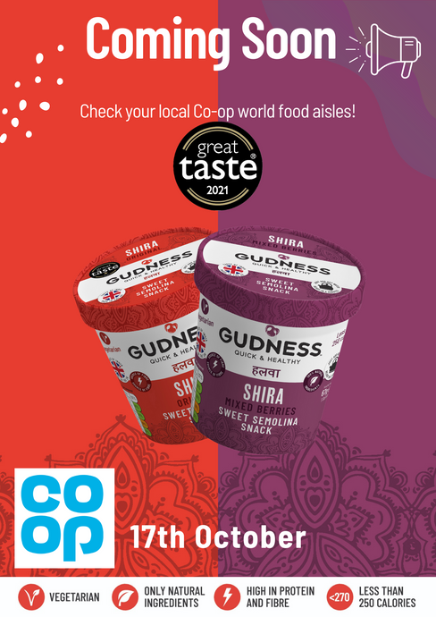 Yay! Gudness products launching in Co-op Nationwide